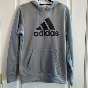 Adidas Men’s Hoodie Sweatshirt, Size Small, Heather Gray